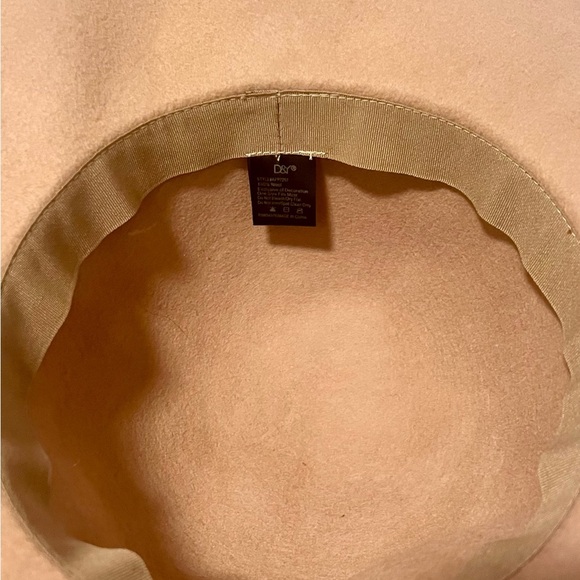 D&Y Tan Wide-Brim Felt Hat with Ribbon - Picture 3 of 7
